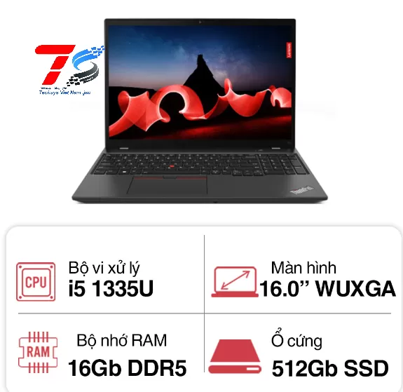 Laptop Lenovo ThinkPad T16 Gen 2 21HH003NVA (I5-1335U/16G/512G SSD/Finger Print/16